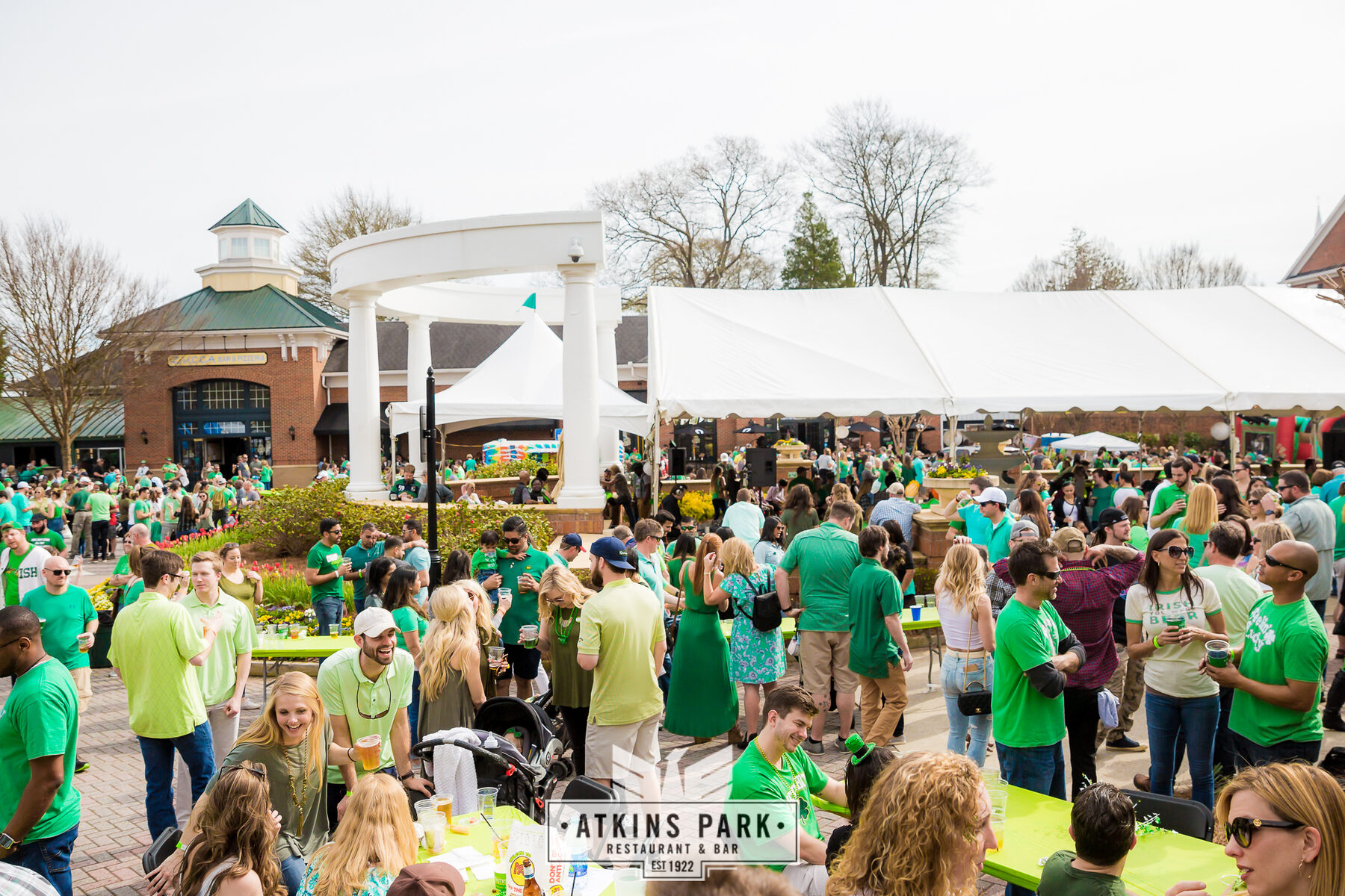 Crowd in green at the St. Patrick's Day Festival
